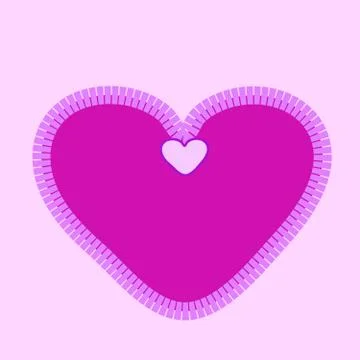 Small heart in a big Stock Illustration