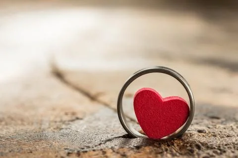 Small heart in the ring Stock Photos