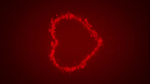 Small hearts in a big heart shape formation Stock Footage 134306777