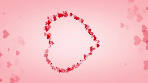 Small hearts in a big heart shape formation, set vertical for social media story Stock Footage 134525046