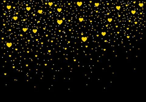 Small Hearts On Black Background Stock Illustration
