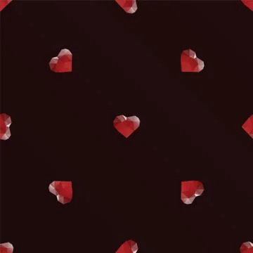 Small hearts on dark background seamless Stock Illustration