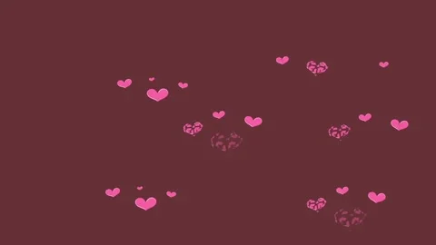 Small hearts on a dark pink background. Stock Footage 152040590