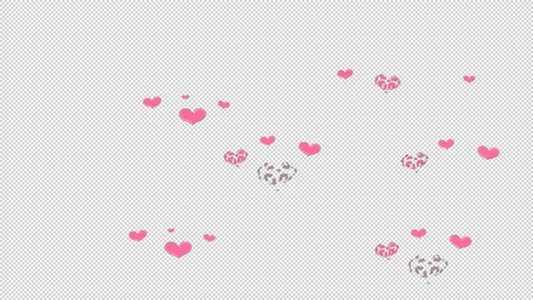 Small hearts on a empty background. Stock Footage 152040607