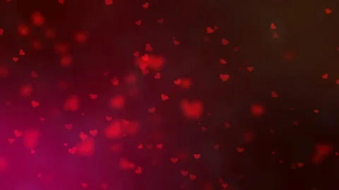 Small hearts floating through the air grabbed by the wind - 4K motion background Stock Footage 81539985