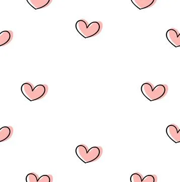 Small hearts vector seamless pattern 스톡 일러스트
