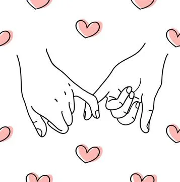 Small hearts vector seamless pattern Illustrazione stock