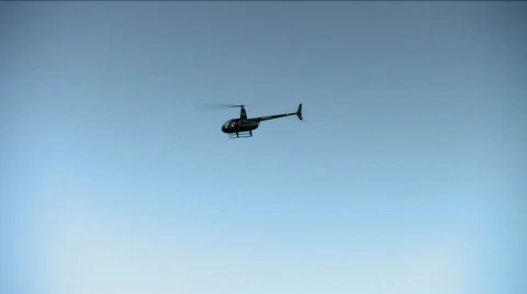 Small Helicopter Flight  Stock Footage 711113
