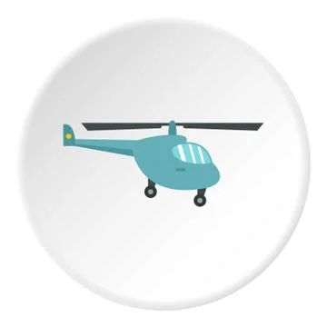 Small helicopter icon circle Stock Illustration