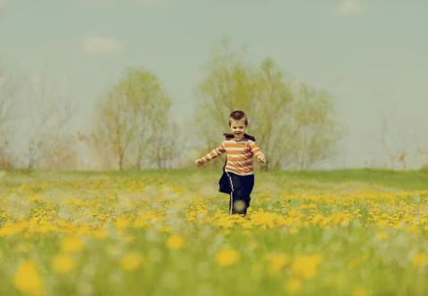 Small hero in action Stock Photos