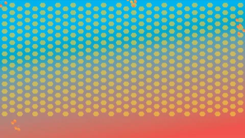 Small hexagon on circle dotted background Stock Footage 153650275