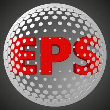 Small hexagons forming a sphere. 3d style vector illustration. Stock Illustration