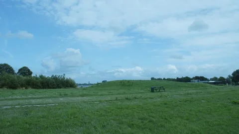 Small Hill In A Field Of Grass Video stock 247141331