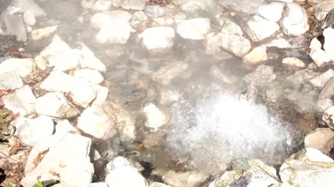 Small hot spring at Pong Dueat hot spring Huai Nam Dang national park. Stock Footage 167839800