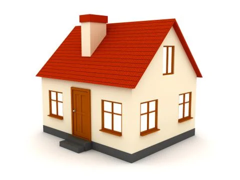 Small house 3D Stock Illustration