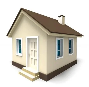 Small house in brown colours Stock Illustration