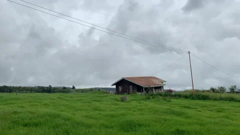 Small house with cloud time lapse Stock Footage 146661727