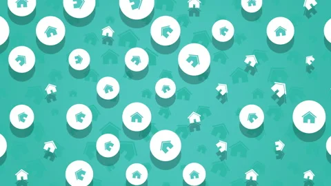 Small House icons pattern on network background Stock Footage 166137921