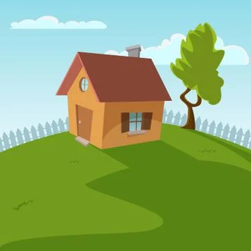 Small House Stock Illustration