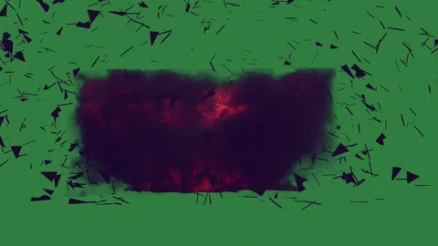 Small house in the middle and fire is burning on bunch of black birds flying Stock-Footage 337341308