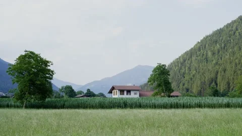 Small House in the Mountains Video stock 204030477