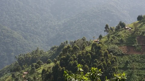 Small House Stands Alone On Remote African Hillside After Pan Stock-Footage 102154109