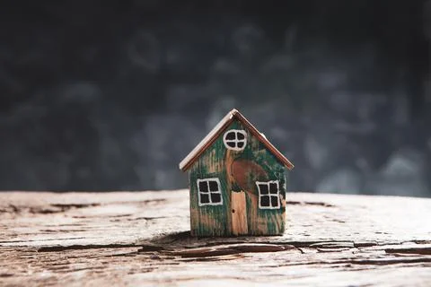 Small house on the table Stock Photos
