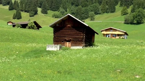 Small houses in the mountain. 스톡 동영상 145244529