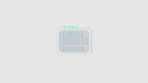 Small HUD Interface window with coding elements. Stock Footage 240602512