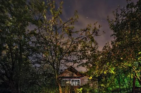 Small hut in the forest Stock Photos