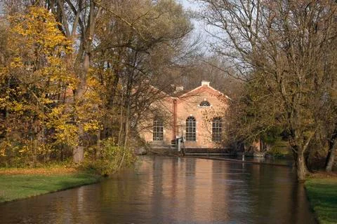 Small hydroelectric building Stock Photos