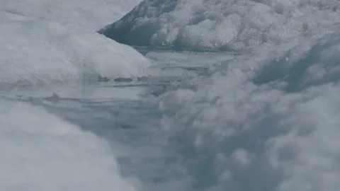 Small Ice Stream in Greenland Ice Sheet 2 Stock Footage 292941589
