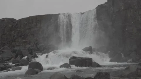 Small Icelandic Waterfall Stock-Footage 56451980