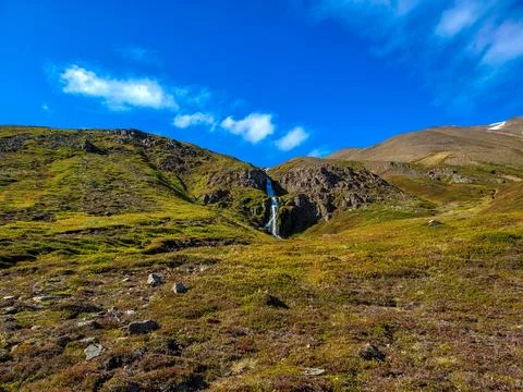 Small Icelandic waterfall Fotos de archivo