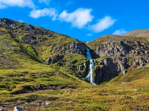 Small Icelandic waterfall Fotos de archivo