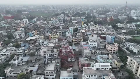 A Small Indian Town of Bihar Stock Footage 342397571