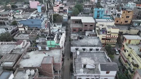 A Small Indian Town of Bihar Stock Footage 342408246