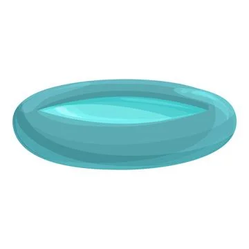 Small inflatable pool icon cartoon vector. Air bed Stockillustratie