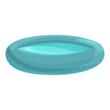 Small inflatable pool icon cartoon . Air bed Stockillustratie