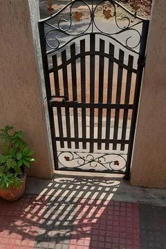 Small, Iron Entry Gate Stock Photos