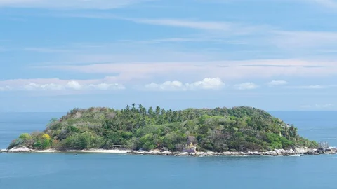 Small island in Andaman sea Phuket, Thailand 4K time lapse Stock Footage