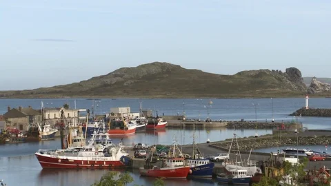 A small island behind a pier Stock Footage 86269669
