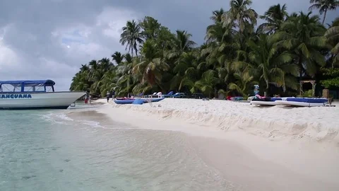 Small island in the Caribbeans. Stock Footage 85107778