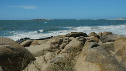 Small island close to the coast. Stock Footage 87721533