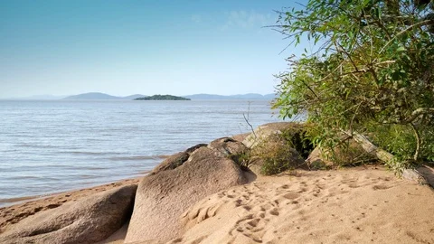 Small Island Landscape Background Video stock 97220733