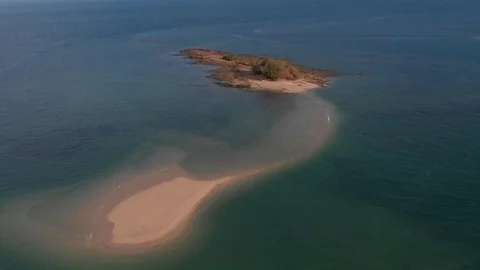 Small Island in the ocean Stock Footage 115011833