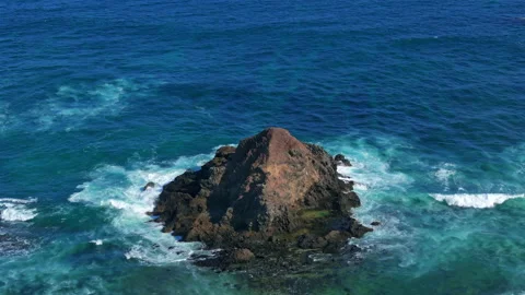 Small Island in the Ocean Stock Footage 284177444