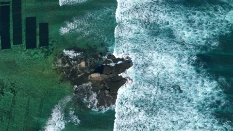 Small Island in the Ocean Stock Footage 284177655