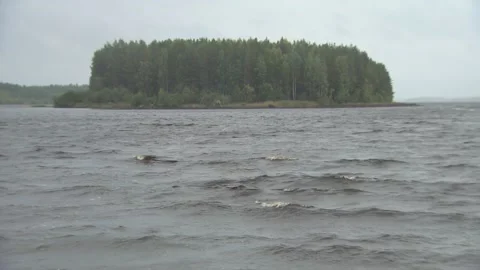 A small island from the shore Stock Footage 157220804