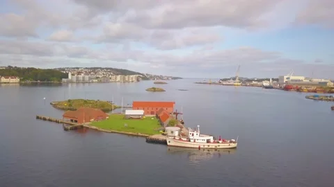 Small Island in Stavanger Stock Footage 145576327